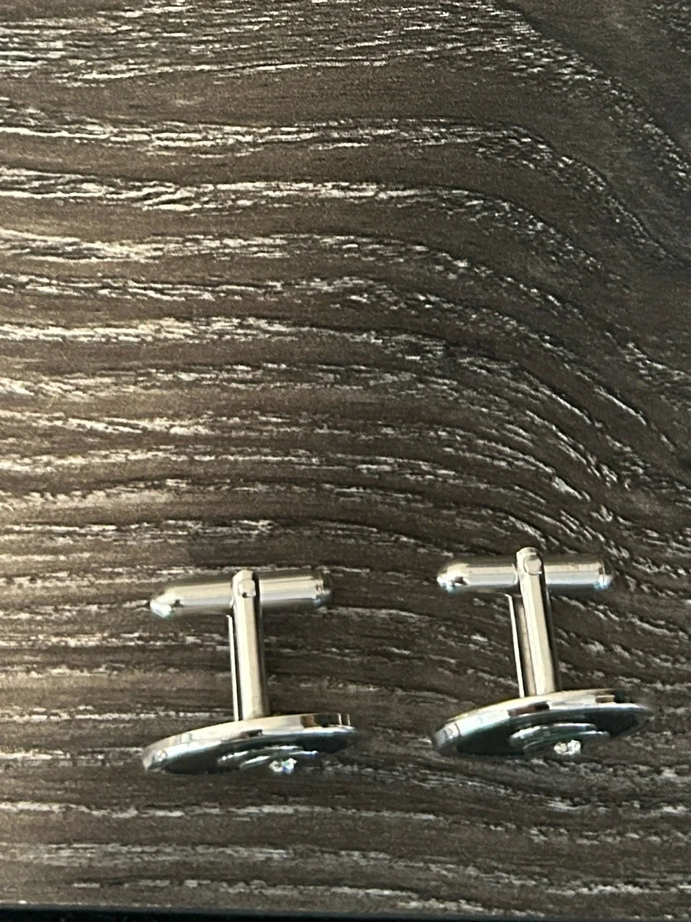 Crystal circle cufflinks